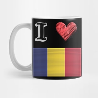 I love Flag from Rumänien Mug